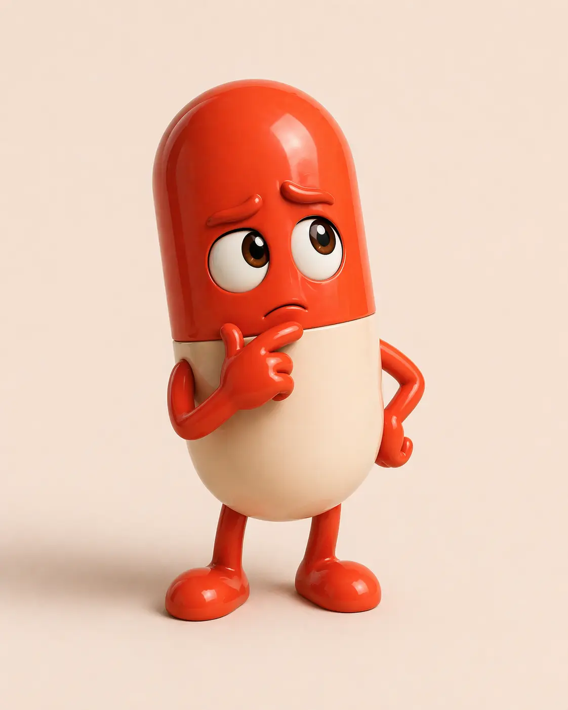 Mascote pensativo